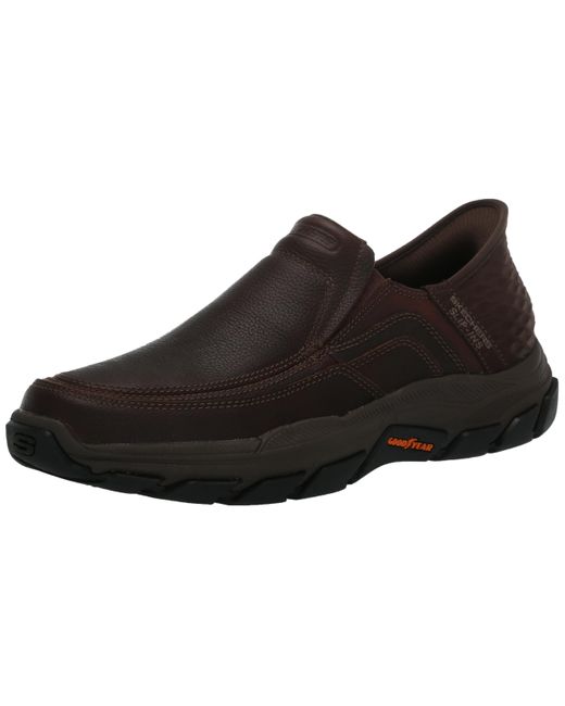 Skechers Black Respected-elgin 204810 Moc Toe Leather Slip-ins for men