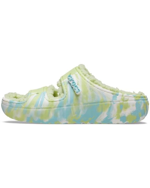 Crocs™ Classic Cozzzy Fuzzy Platform Sandals in Black Save 12 Lyst UK