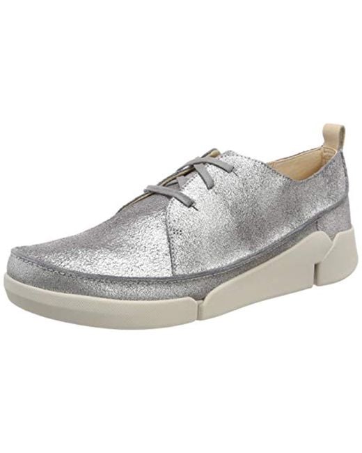 Clarks deals silver trainers