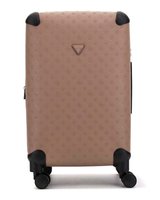 Guess Brown Trolley Wilder 22 IN 8-Wheeler Dark Taupe Logo 64cm