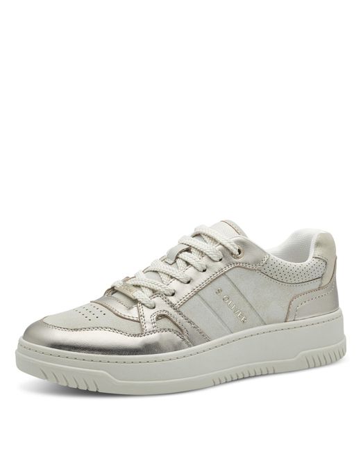 S.oliver White Sneaker flach mit Schnürsenkeln Low Top