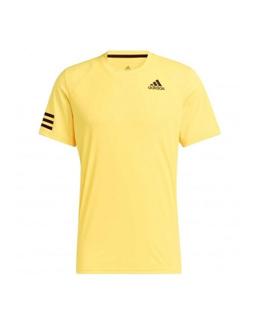 Adidas Club 3str Tee T-shirt in het Yellow voor heren