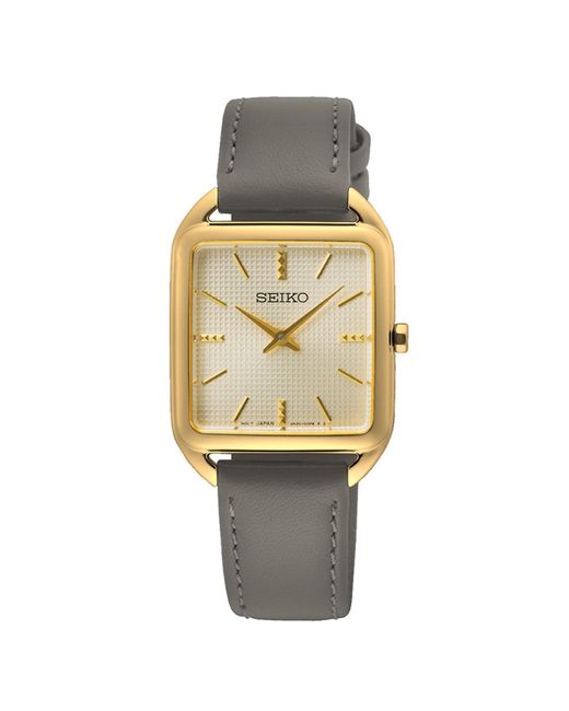 Orologio Analogico al Quarzo Donna con Cinturino in Pelle SWR090P1 di Seiko in Metallic