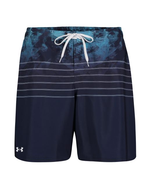 Under Armour Blue E-board Swim Shorts With Drawstring Closure & Back Elastic Waistband for men
