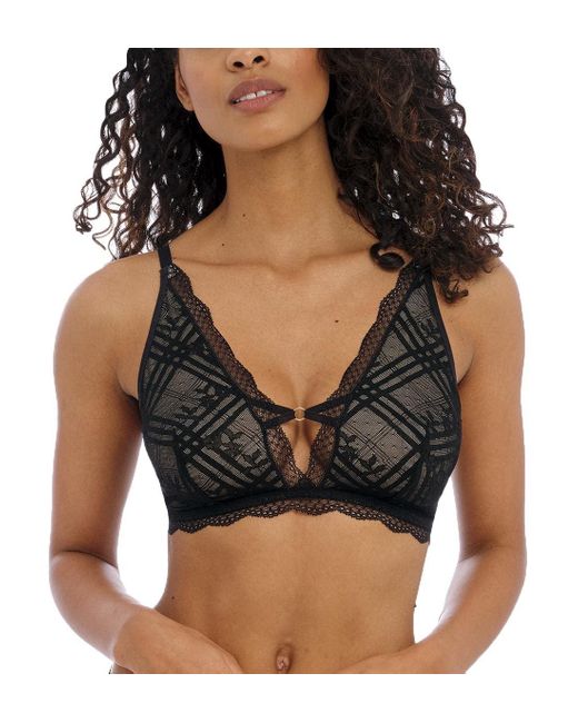Freya Black Fatale Triangle Non-wire Bralette With J-hook