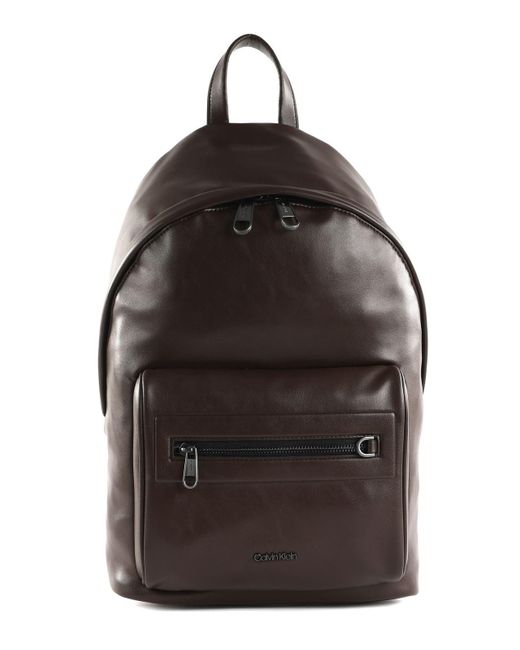Calvin Klein Black Backpack Made Of Recycled Faux Leather