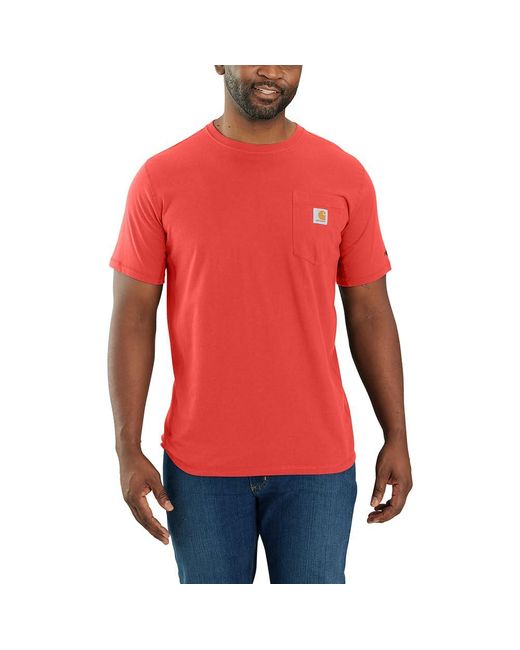 Carhartt Red Force Relaxed Fit Midweight Short-sleeve Pocket T-shirt for men