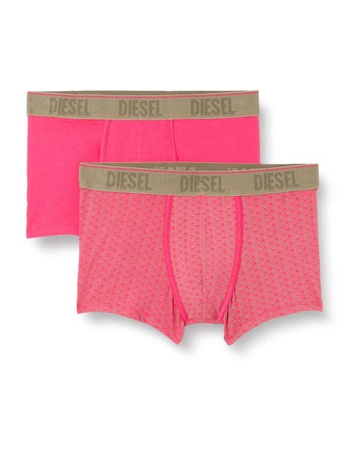 DIESEL Pink Umbx-damientwopack Boxer Briefs for men
