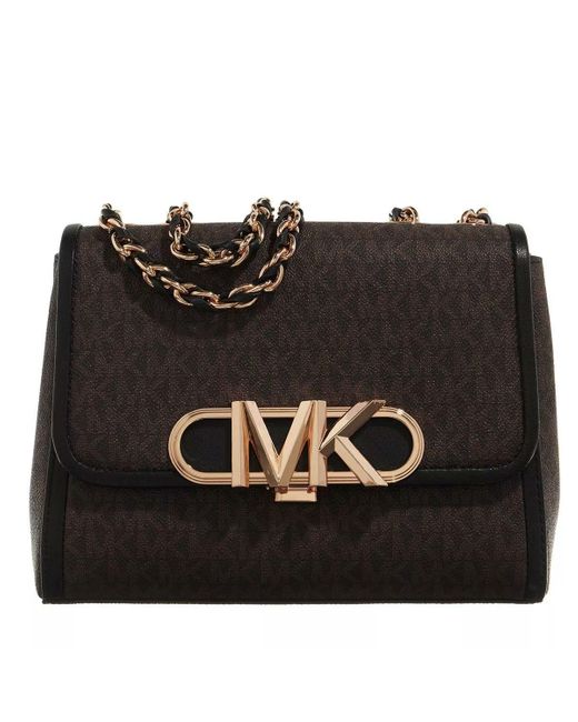 Michael Kors Black Parker MD Conv Chain Shldr Bag