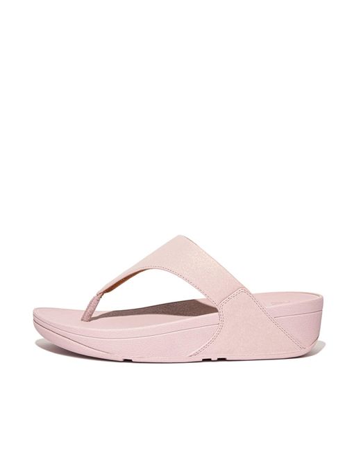 Fitflop Pink Lulu Toe Post Leather Flip-flop Sandal