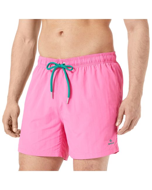Gant CF Swim Shorts Badehose in Pink für Herren