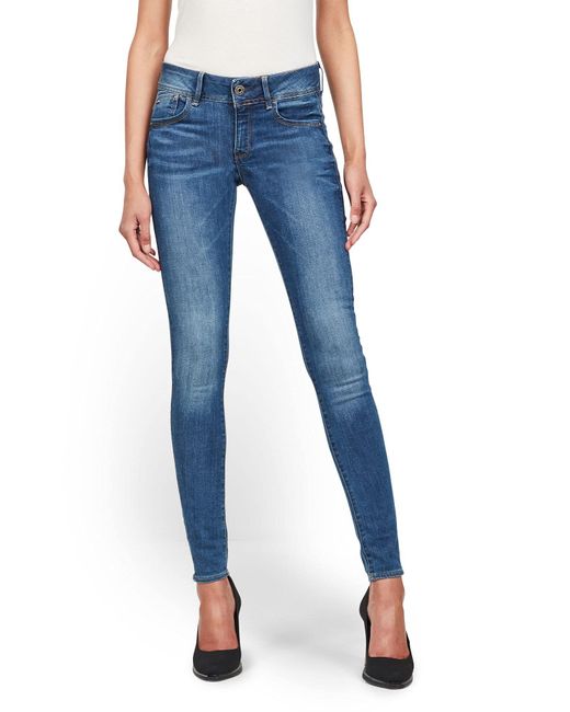 Lynn Mid Skinny Jeans G-Star RAW de color Azul | Lyst