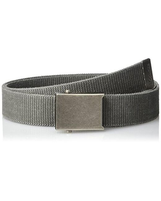 Columbia Gray 's Military Web Belt-adjustable One Size Cotton Strap And Metal Plaque Buckle