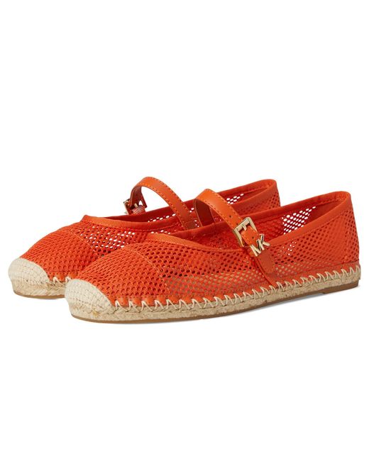 MICHAEL Michael Kors Red Lynn Ballet Espadrille Shoes, Leather
