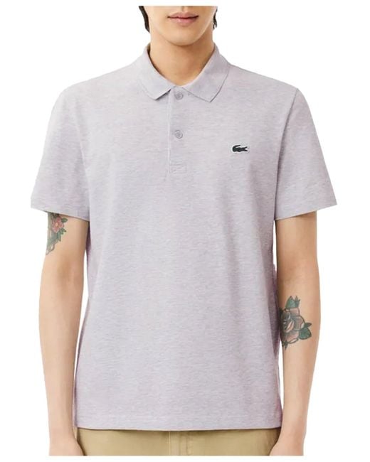 Polo da uomo regular fit di Lacoste in Gray da Uomo