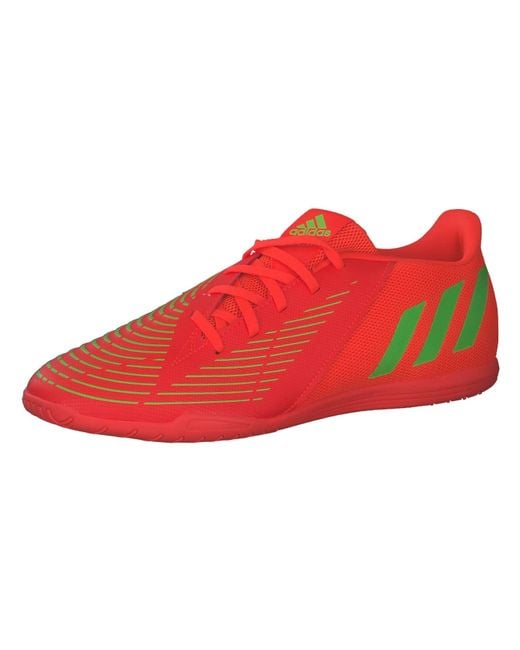 Adidas Fussballschuhe Predator Edge.4 IN SALA Solar Red/Solar Green/Core Black 48 für Herren