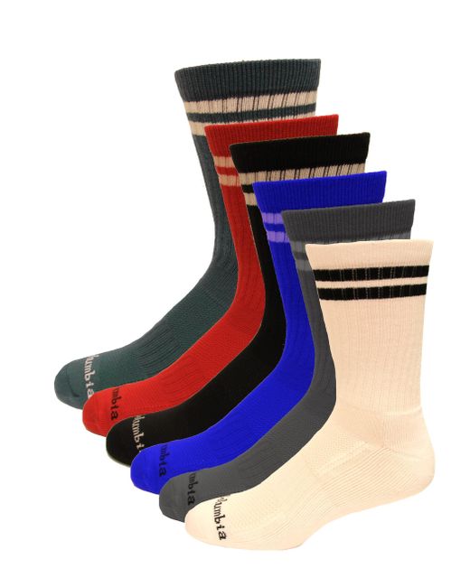 Columbia Blue Crew Socks 6 Pair for men