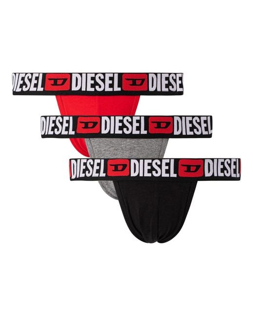 DIESEL Red 3 Pack Jockstrap for men