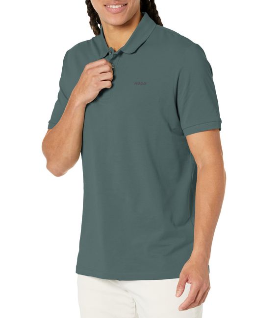 HUGO Green Regular Fit Logo Short Sleeve Polo Shirt for men