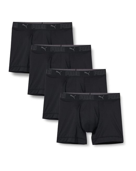 PUMA Black Sport Microfibre Boxer Shorts 4 Pairs Amazon for men