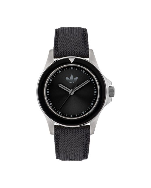 Orologio con cinturino in tessuto nero di Adidas in Black da Uomo