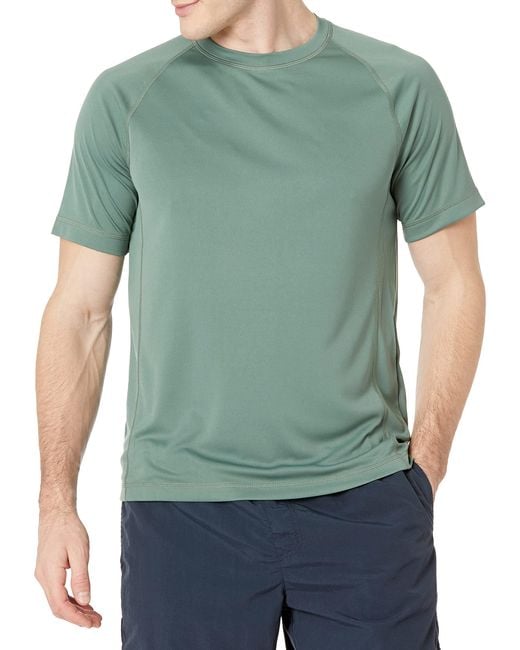 Amazon Essentials Sneldrogend Zwemshirt Met Korte Mouwen in het Green voor heren