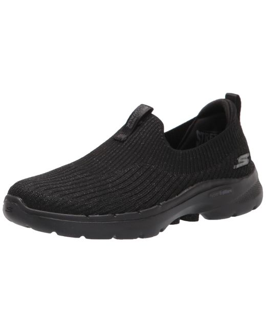 Skechers Go Walk 6-ocean Crystal Sneaker in Black - Save 1% | Lyst