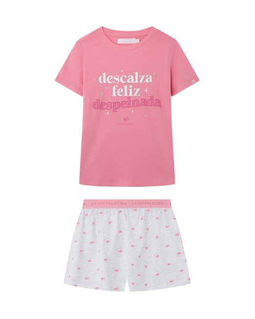 Pijama Corto 100% algodón Rosa La Vecina Rubia Juego Women'secret de color Pink