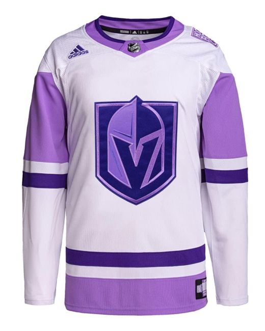 Adidas Purple Vegas Golden Knights Primegreen Hockey Fights Cancer Jersey for men