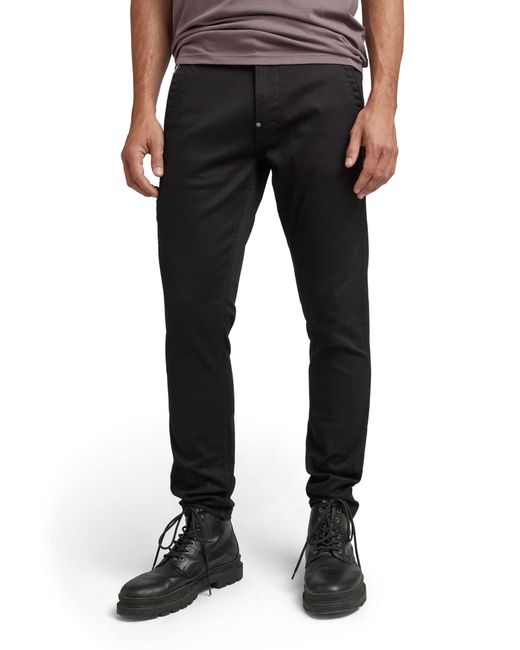 G-Star RAW Black Skinny Chino 2.0 Trousers for men