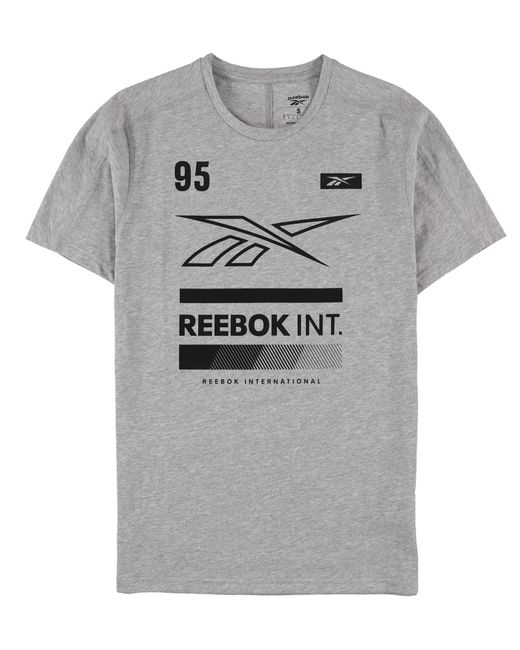 Reebok Gray S Speedwick Move Graphic T-shirt for men