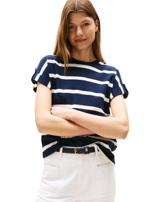 Tommy Hilfiger S/s T-shirt Voor in het Blue