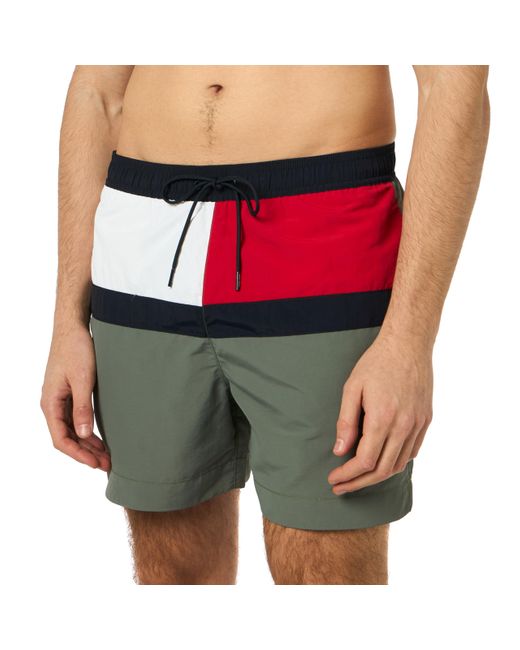 Tommy Hilfiger Medium Trekkoord Stonewash Groen Xxl in het Red voor heren