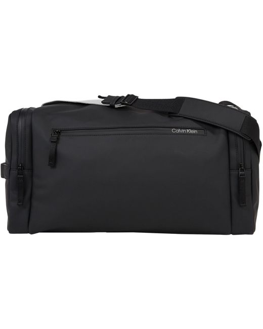 Calvin Klein Black Holdall Travel Bag Rubberised Hand Luggage for men