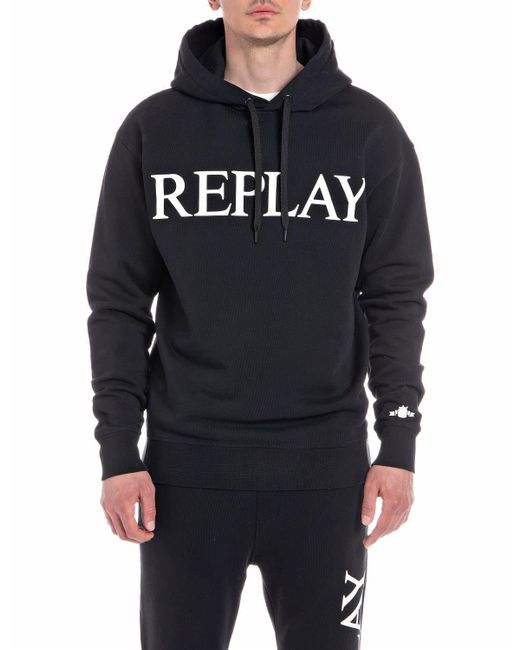 Replay Black M6529 Hooded Sweatshirt