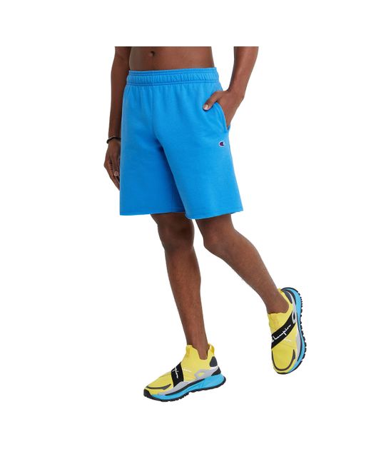 Champion , Fleece Shorts, 10" Inseam, Blue Jay-549314, Medium for men