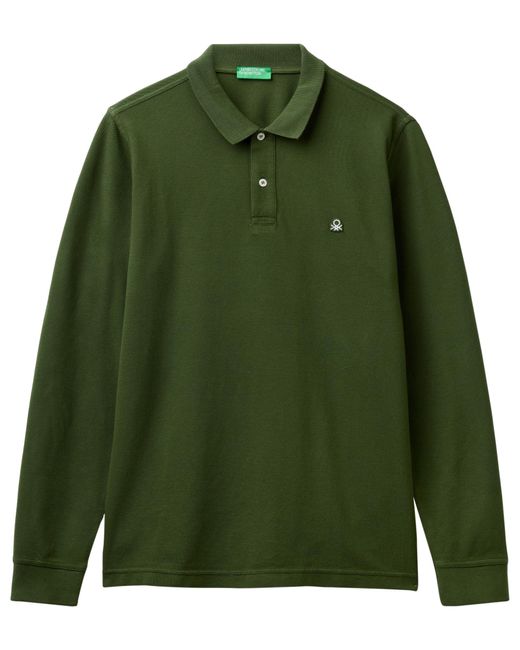Benetton Green Polo Shirt M/l 3089j3204 for men