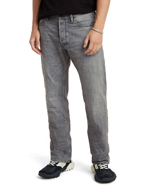 G-Star RAW Gray Dakota Regular Straight Jeans for men