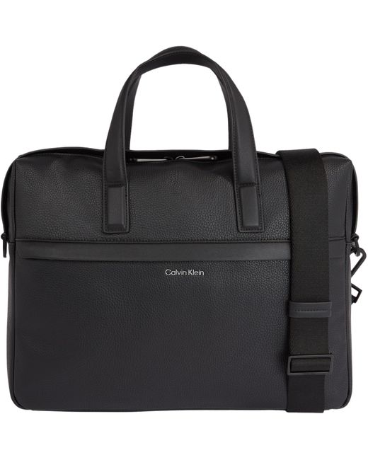Sac pour Ordinateur Portable Ck Must Laptop Bag Simili Cuir Calvin Klein pour homme en coloris Black