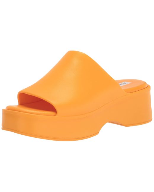 Steve Madden Slinky Platform Sandal in Orange | Lyst
