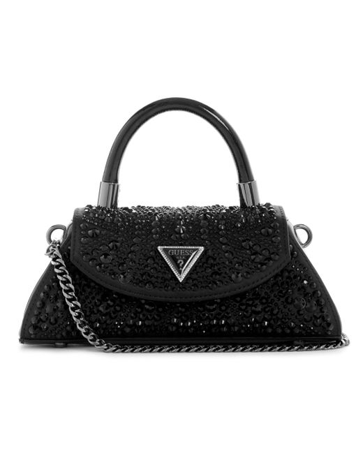Guess Beauvoir Top Handle Flap Bag Black
