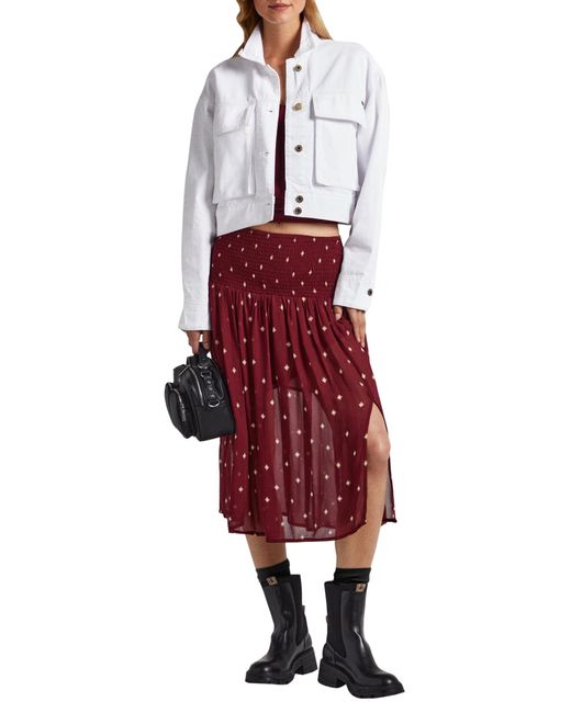 Pepe Jeans Red Geneve Skirt
