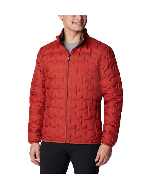 Columbia Red Delta Ridge Down Hooded Jacket for men