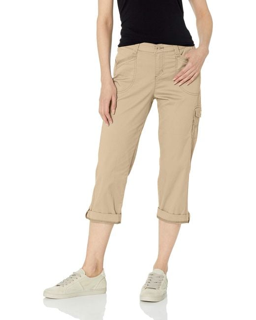LEE Womens Flex-to-go Relaxed Fit Utility Capri Pant 