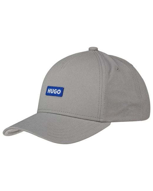 HUGO Gray Jinko 10261144 Blue Cap One Size for men