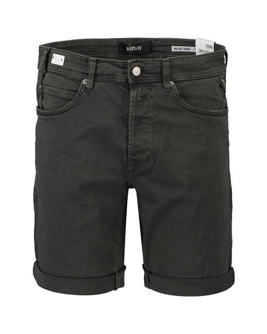 Replay Black Jeans Shorts RBJ 901 Tapered-Fit