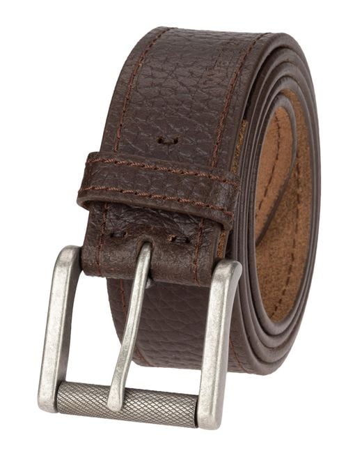 Wrangler Brown 's Leather Casual Everyday Belt For Jeans for men