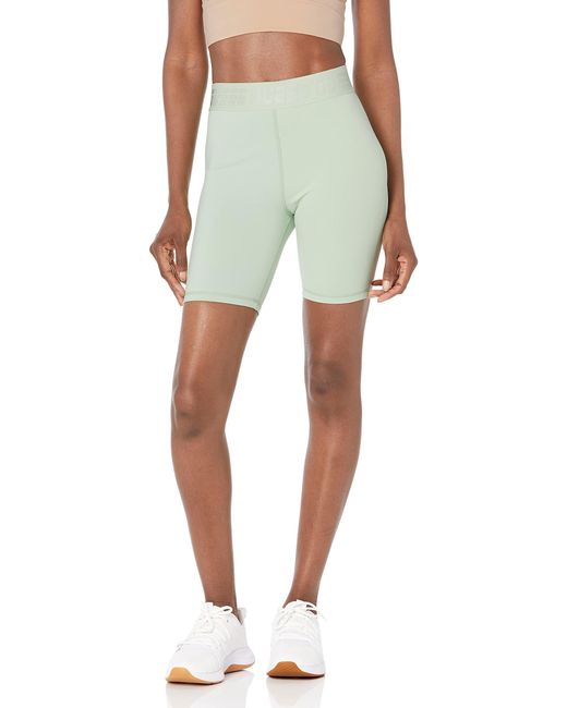 Guess Green Womens Aileen Biker Yoga Shorts