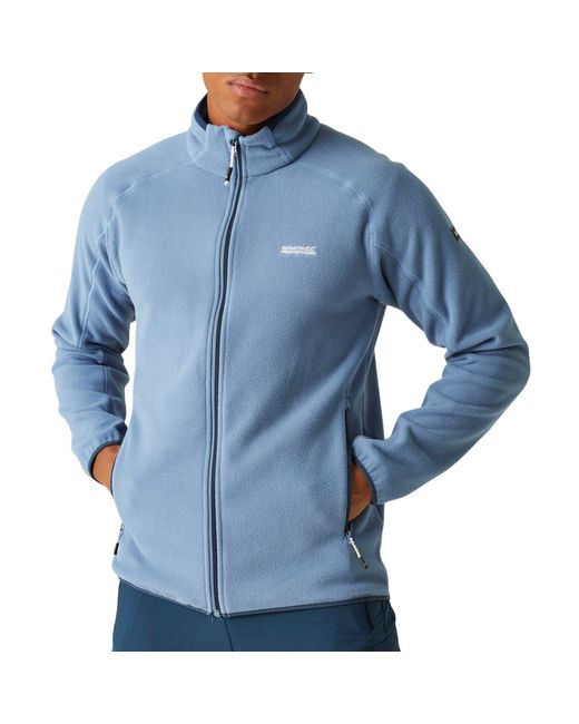 Regatta Blue Hadfield Full Zip Fleece Jacket for men