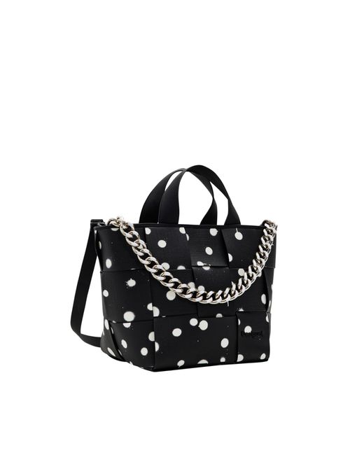 Desigual Black New Splatter VALDIVIA Accessories PU Shopping Bag
